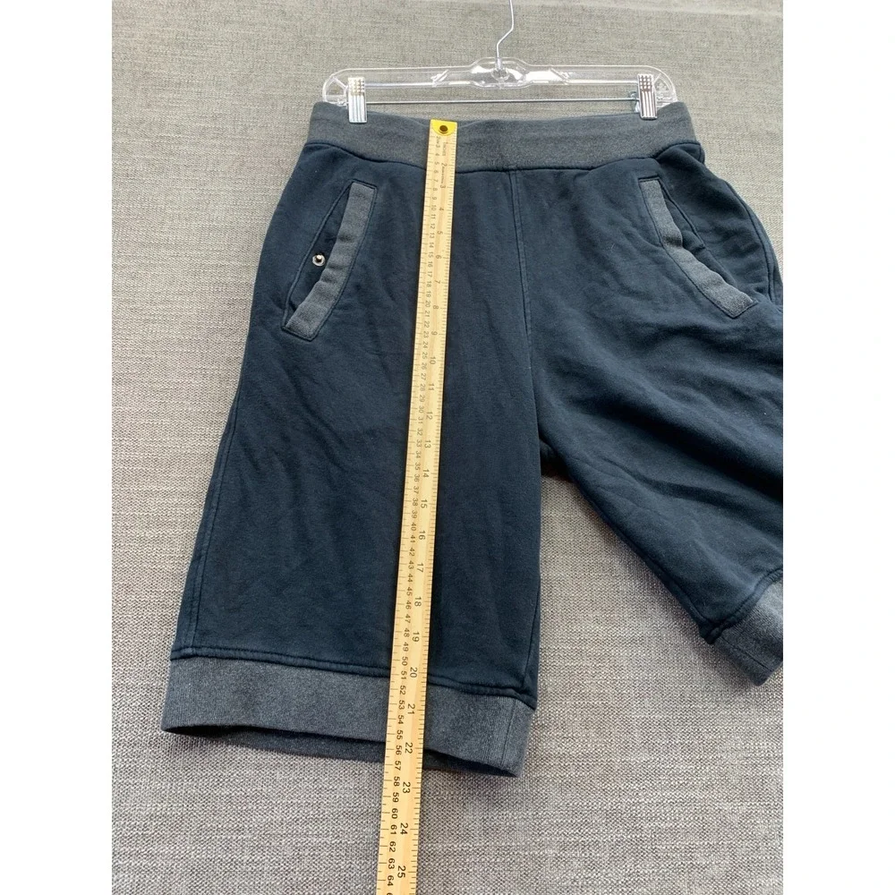 Air Jordan Sweat Shorts Mens‎ M Navy Blue Fleece Lined Ribbed Hem Elastic Waist